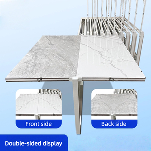 Tùy chỉnh hiện Đại Kim Loại hiển thị đứng cho cửa hàng đá cẩm thạch bệ xoay đá giá cho thạch anh Gạch gốm mẫu hiển thị - Product Image 4