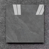 Carreaux de sol en marbre de luxe 60x60 pour salon, porcelaine polie de haute qualité, gris
