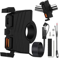 Chargeur rapide Usb pour moto 12V avec port de téléphone portable de type C, prise de courant étanche, adaptateurs de prise pour moto