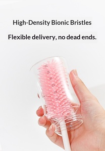 Travel Baby Bottle Cleaning Set Silicone Travel Bottle Brush Set and <b>Drying</b> <b>Rack</b>, Portable Cleaning for Nipples, Straws - Product Image 4