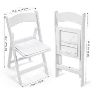 <strong>Garden</strong> Party <strong>Stackable</strong> Wholesale Cheap Event Rental Plastic White Resin Folding <strong>Chairs</strong> for Wedding - Product Image 3
