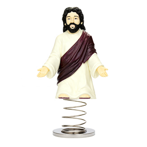 Figuras de cabezones religiosos de resina personalizadas, diseño de Jesús pintado a mano para adorno de coche y decoración del hogar - Product Image 2