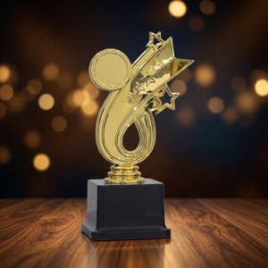 Trofeo Portátil de Metal Fundido a Presión, Elegante y Personalizable con Grabado, para el Día Anual Escolar, Eventos Deportivos, Presentaciones de Premios de Excelencia Académica - Product Image 1