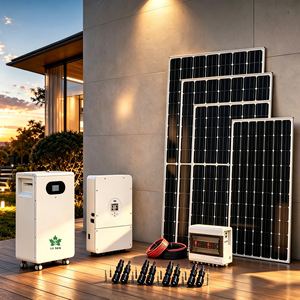 <span class=keywords><strong>Kit</strong></span> complet de système <span class=keywords><strong>solaire</strong></span> domestique 5 kW 10 kW 12 kW, système d'énergie <span class=keywords><strong>solaire</strong></span> hybride avec batteries au <span class=keywords><strong>lithium</strong></span> 10 kWh 20 kWh 30 kWh 40 kWh - Product Image 1
