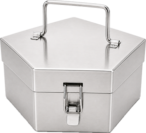 Portable Stainless Steel Folding Camp <b>Grill</b> with Handle and Vent Holes for Outdoor Camping Use - Product Image 4