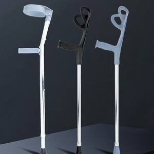 Bastón de Aluminio Ajustable de 91-124 cm con 11 Niveles de Altura, Mango Antideslizante y Soporte para Codo para Ayuda al Caminar - Product Image 3