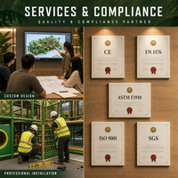 Équipement de terrain de jeux intérieur certifié ASTM, modules de jeu dynamiques interactifs personnalisés, double toboggan, parc d'attractions pour enfants, OEM ODM