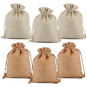 Custom Size Pattern Vintage Style Cotton Hemp <b>Drawstring</b> Bundle Pocket Bean Peanut Storage Coffee Bag - Product Image 6