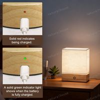 Lampe de table LED sans fil carrée, USB, à intensité variable, protection des yeux, pour la lecture, la maison, le bureau, la chambre, vente en gros