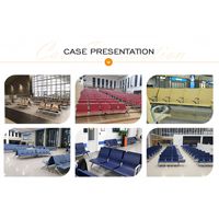Chaise d'attente pour aéroport, banque, clinique, design moderne, mousse PU injectée, sièges 3 places en aluminium, sièges tandem pour terminal public