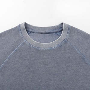 Felpe in Maglia Waffle Certificate GOTS per Uomo, Maniche Raglan, Cotone Organico Pesante 340g, Lavaggio Acido, Produzione ODM - Product Image 2