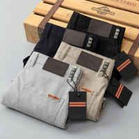 Pantalon décontracté homme printemps/été 2025 coupe droite ample à boutons, style européen haut de gamme en coton modal extensible
