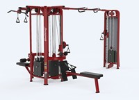 Équipement de Gym Commercial : Machine Crossover Multifonctionnelle 5 Stations pour Entraînement et Fitness