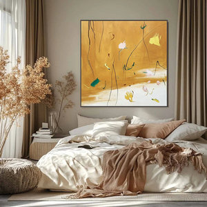 Wabi Sabi Abstract Painting Earthy Tones Hand Painted Oil <b>Canvas</b> Art Wood <b>Frame</b> Contemporary Wall Decor for Indoor Use - Product Image 6