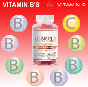 Integratore di Vitamina B Complessa in Gommose per Donne e Uomini, Supporto per Energia, Cervello e Umore, 60 Gommose al Gusto Fragola - Product Image 3