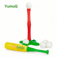 Ensemble de bâton et balle de baseball en plastique pour enfants YumuQ personnalisé avec tee de baseball |   Batte d'entraînement intérieure/extérieure de 30 pouces pour les tout-petits