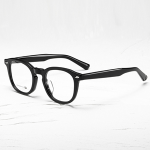 Gafas Clásicas Ovaladas de Montura Completa, Marco Negro Sólido, Lentes Anti-UV CR-39, Unisex para Adultos, Corrección de Visión - Product Image 2