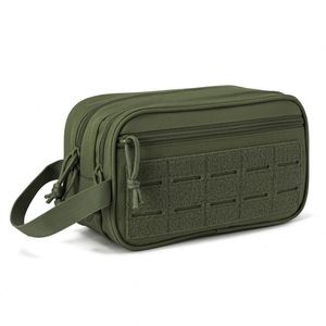 Petite trousse de toilette tactique zippée pour sac, pochettes Molle en polyester imperméable pour hommes, idéale pour le voyage, la douche et le rasage - Product Image 1