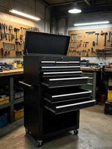 Modern Heavy Duty Iron 4-Wheel <b>Tool</b> Cart <b>Drawer</b> Style Salon Multifunctional Mobile Handcart Auto Repair Beauty Cabinet - Product Image 2