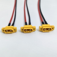 Kit de connecteurs personnalisés Amass série XT60 XT60E XT60E1-M XT60E-M XT90, ensemble de câbles de batterie d'alimentation plaqués or avec fiche femelle