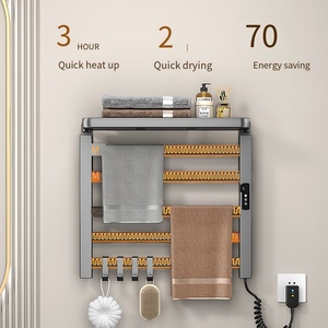 Sèche-serviettes électrique chauffant en acier pour salle de bain, <span class=keywords><strong>porte</strong></span>-serviettes chauffant électrique, <span class=keywords><strong>porte</strong></span>-serviettes chauffant pivotant en acier inoxydable OEM 888 - Product Image 4