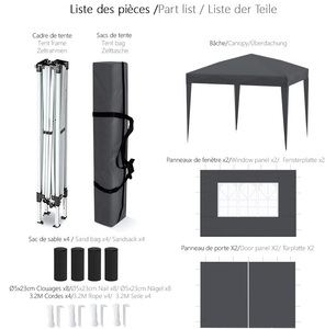Tente de réception personnalisée pour événements extérieurs, tente de location pour événements, tente à auvent 10x20 personnalisée - Product Image 5