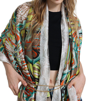 Bufanda Larga Personalizada al por Mayor, Chal de Satén con Sensación de Seda de Lujo de 90*180CM, Pareo Bohemio Colorido para Mujer