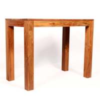 Table à manger rectangulaire en bois massif de teck, fabrication artisanale moderne, mobilier de salle à manger, taille personnalisable, aucun assemblage requis