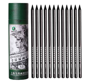 Maries Crayon professionnel en bois complet pour <span class=keywords><strong>dessin</strong></span> au <span class=keywords><strong>fusain</strong></span>, croquis peint à la <span class=keywords><strong>main</strong></span>, stylo au <span class=keywords><strong>fusain</strong></span> doux pour fournitures d'art - Product Image 4