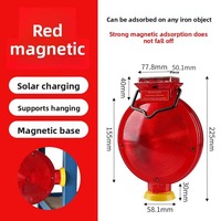 JZCN XTB-01 Lampe de signalisation routière solaire extérieure en plastique, rechargeable par énergie solaire, LED à lumière constante pour chantier de construction nocturne