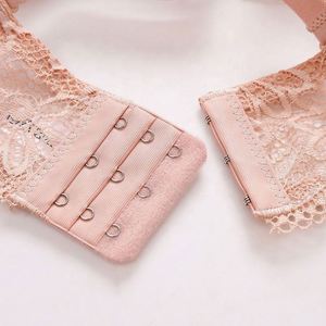Soutien-gorge en dentelle sans couture pour femme, push-up, anti-épaississement, grande taille, col en V, uni, avec armatures, vente en gros - Product Image 6