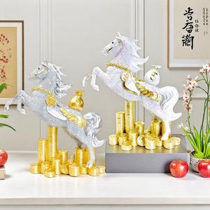 Adorno Festivo de Lujo para Mesa, Escultura Artística de Caballo Saltando en Resina Epoxi, Decoración de Año Nuevo del Año del Caballo, Regalo de la Suerte - Product Image 3