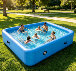 Tente de piscine gonflable portable tendance, grand abri extérieur pour piscine, abri durable pour piscine hors sol pour le camping - Product Image 1