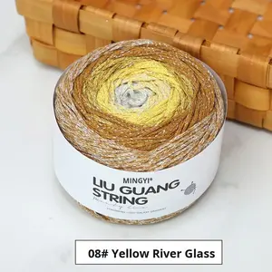 Hilo mixto de algodón teñido al por mayor transfronterizo 200g Ball OE Technics Anti-Pilling tejido <span class=keywords><strong>a</strong></span> mano ganchillo sombrero cojín bolsa hilo - Product Image 6