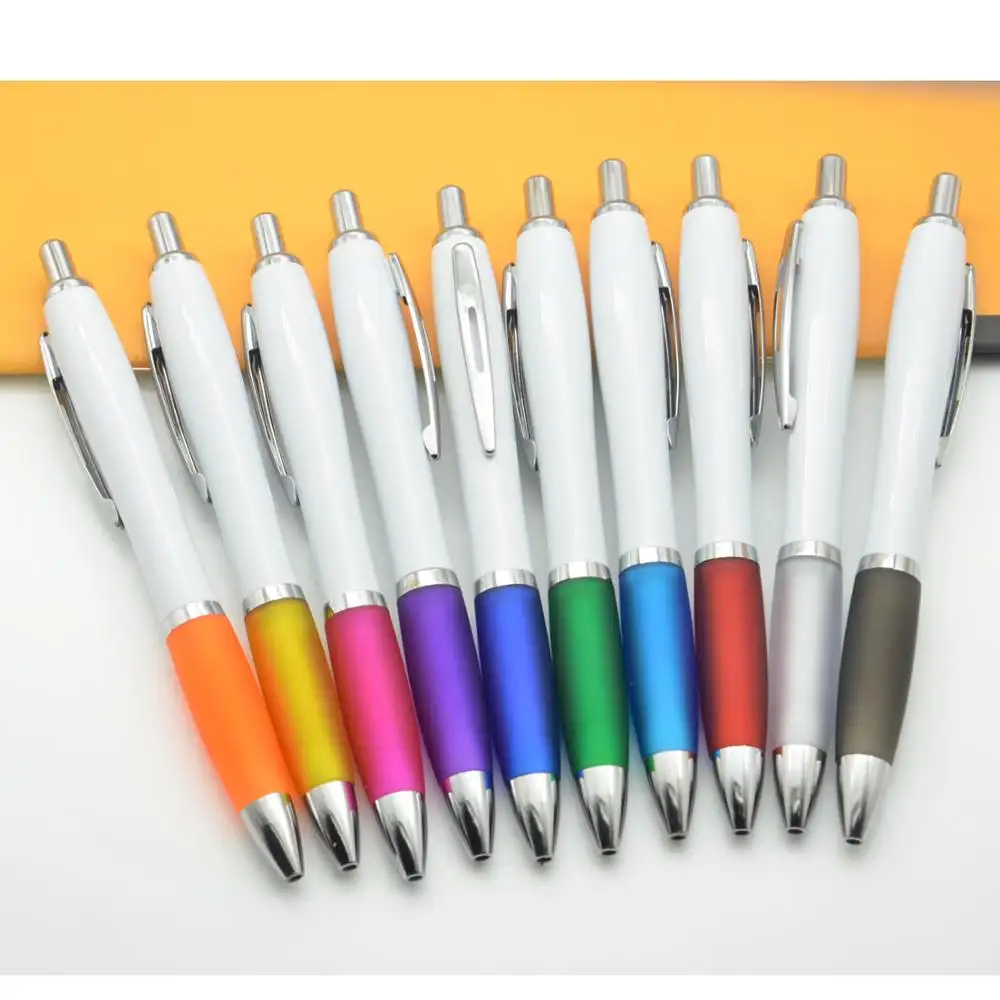 Logo Ballpoint dengan Harga Murah Engraved Putih Warna Pulpen