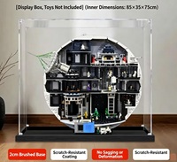 Vitrine en acrylique pour le set de construction Star Wars Death Star 75419, transparente, anti-poussière, pour collection (modèle non inclus)