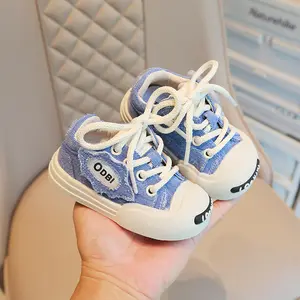 Nuevo diseño, zapatos de suela blanda de lona para bebés y niños pequeños, zapatos transpirables para primeros pasos, antideslizantes para niños y bebés