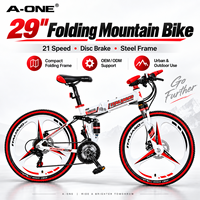 Vélo de montagne à cadre rigide en acier de 29 pouces, prix d'usine, Shimano 21 vitesses, frein à disque, 150 kg pour adultes, vélo tout-terrain