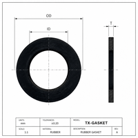 Joint torique en silicone noir souple, durable et écologique pour robinet industriel, vente en gros d'usine