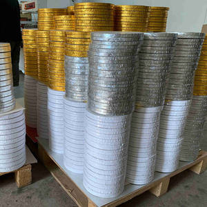 सोने चांदी दौर 12mm मोटी केक बोर्ड केक ड्रम थोक के साथ लिपटे बढ़त केक आधार - Product Image 6