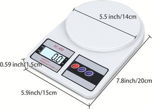 Báscula de Cocina Electrónica SF400 de 10 kg, Pantalla LED/LCD, Báscula de Repostería, Personalizable, Compatible con OEM/ODM, 110-250 V - Product Image 2