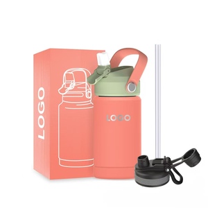 Latest Double Walled Powder Coated Portable Silicone Hoop Children Vacuum Water Bottles Custom Resistant -shatter - Product Image 3