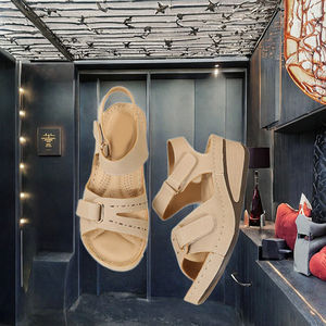 <span class=keywords><strong>Femmes</strong></span> Vintage rétro bout ouvert plate-forme <span class=keywords><strong>sandales</strong></span> compensées été mode chaussures en cuir <span class=keywords><strong>orthopédiques</strong></span> pour printemps hiver utilisation en plein air - Product Image 3