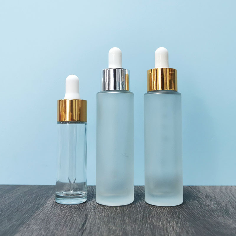 Cosmetic With Pink 15ml 30ml 50ml 100 Ml Amber Bottles Glass Serum Dropper Bottle