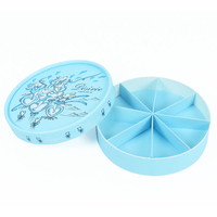 Coffret Cadeau Luxe pour Échantillons de Thé en Sachet, Emballage Rond en Carton Recyclable, Tube Cylindrique en Papier avec Diviseur
