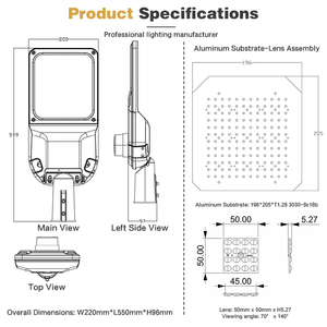 Lampione Stradale a LED Impermeabile in Alluminio <span class=keywords><strong>IP65</strong></span> per Facile Manutenzione per Strade Urbane e Aree Residenziali - Product Image 2