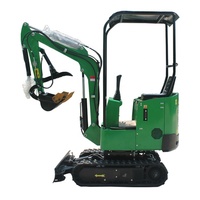 Mini-excavatrice diesel d'occasion CE Yanmar Kubota 1 tonne avec grappin hydraulique et pince à déchets