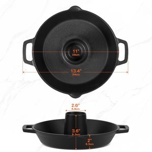 Forno per Pollo in Ghisa Pretrattata, Supporto per Tacchino con Vassoio da Forno per il Ringraziamento - Vendita all'Ingrosso - Product Image 2