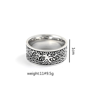 Anillo Retro Europeo Americano de Acero Inoxidable con Diseño de Árbol de la Vida para Hombres y Mujeres, Joyería de Boda 08204 08205 - Product Image 5