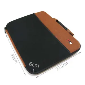 Computer Laptop Bag Brown Premium Hand Zipper Eva Leather Portable Business Laptop Computer Bag